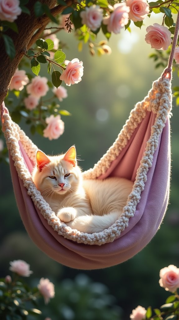 floral themed cozy hammock