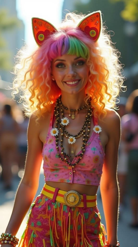 flower child cat costume