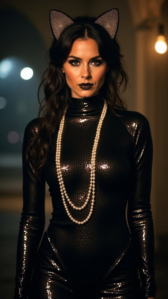 glamorous feline halloween costume