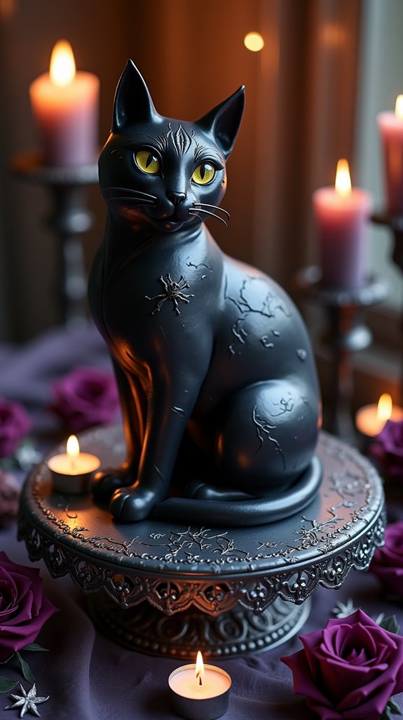 gothic black cat elegance