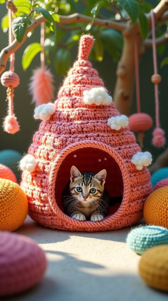 interactive cat playground den