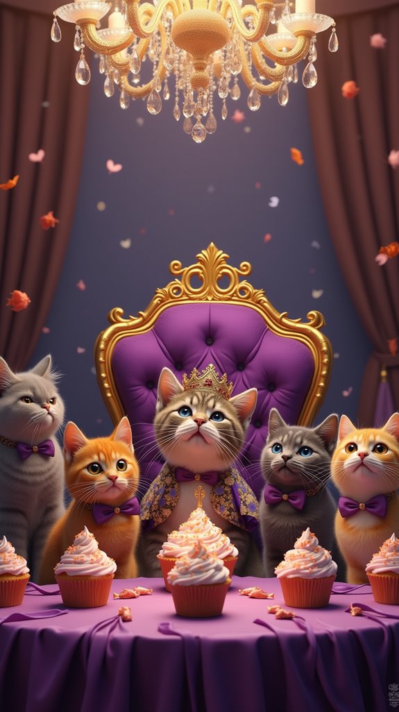 lavish feline royal celebration