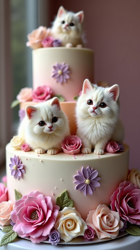luxurious persian cat cake