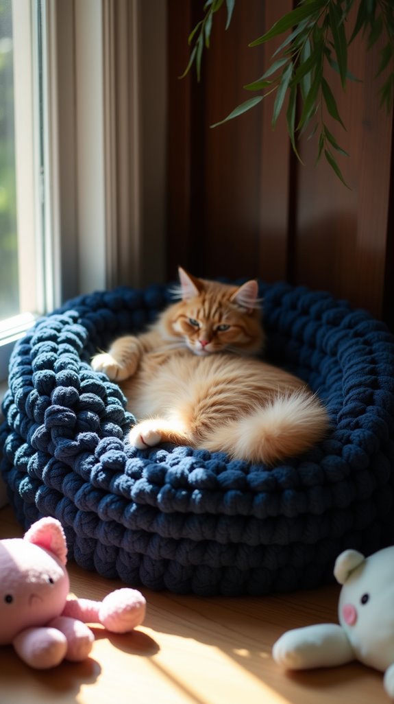 luxury feline velvet bed