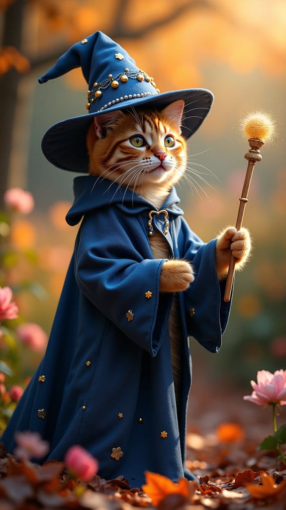 magical feline wizard costume