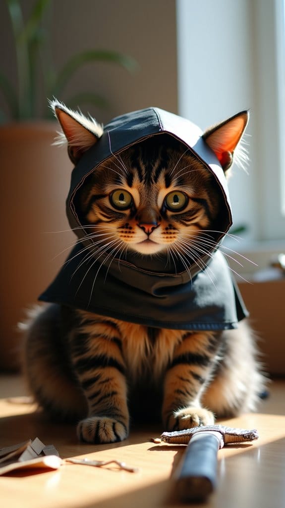 ninja cat costume creation