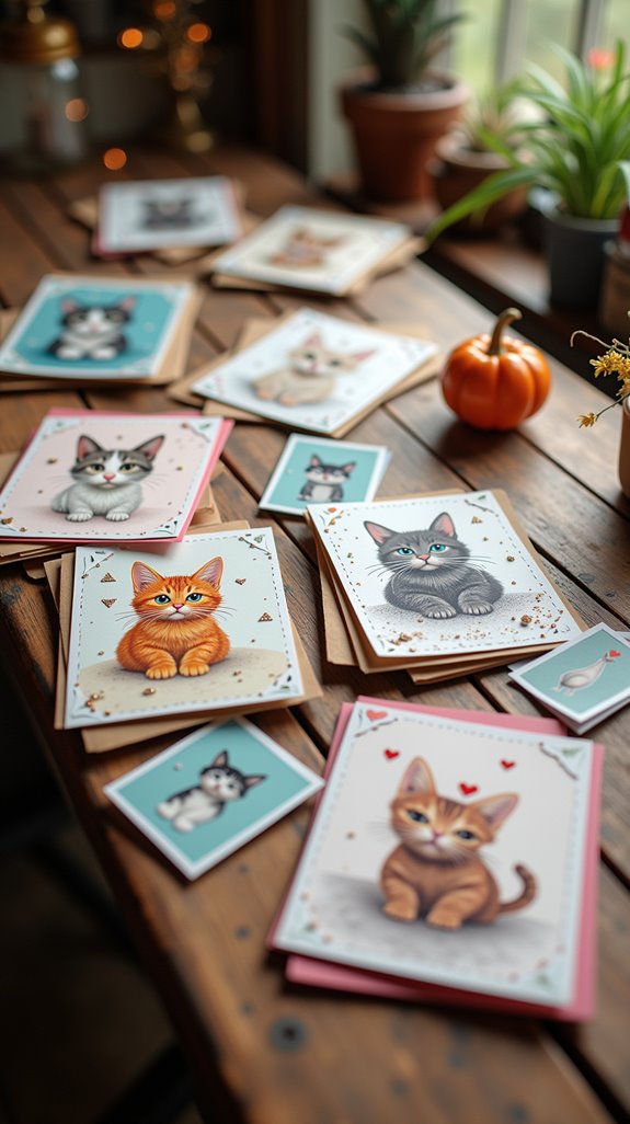 personalized feline photo cards