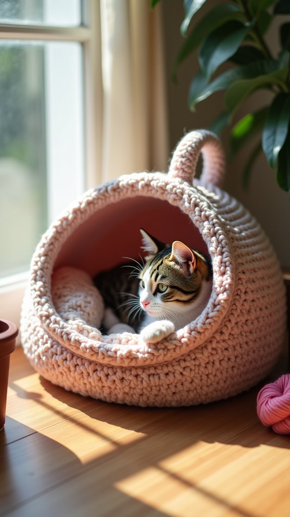 portable and stylish cat bed
