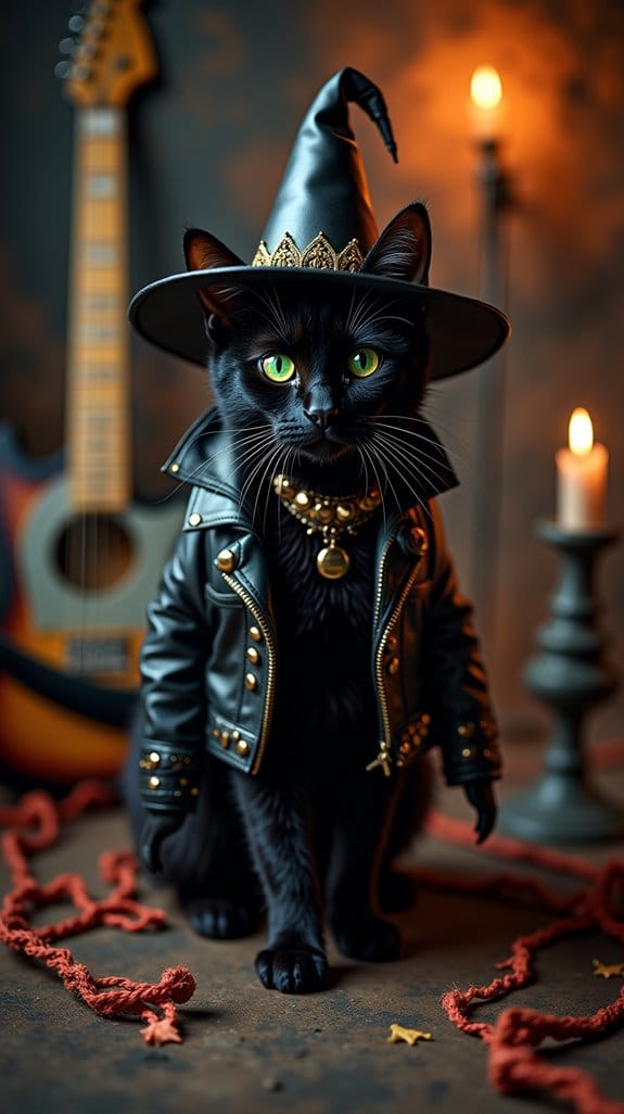 rock star feline look