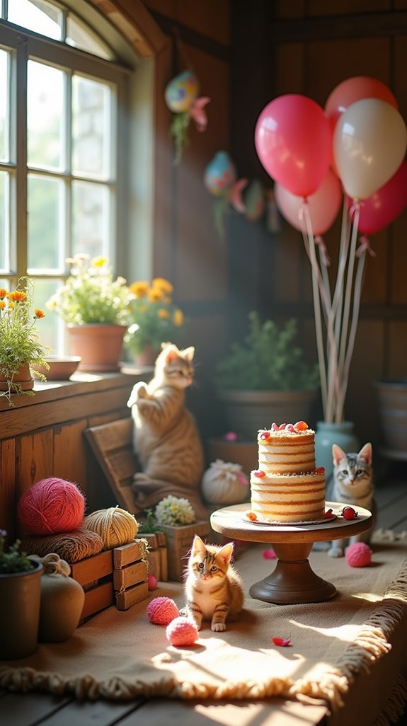 rustic farmhouse cat celebration