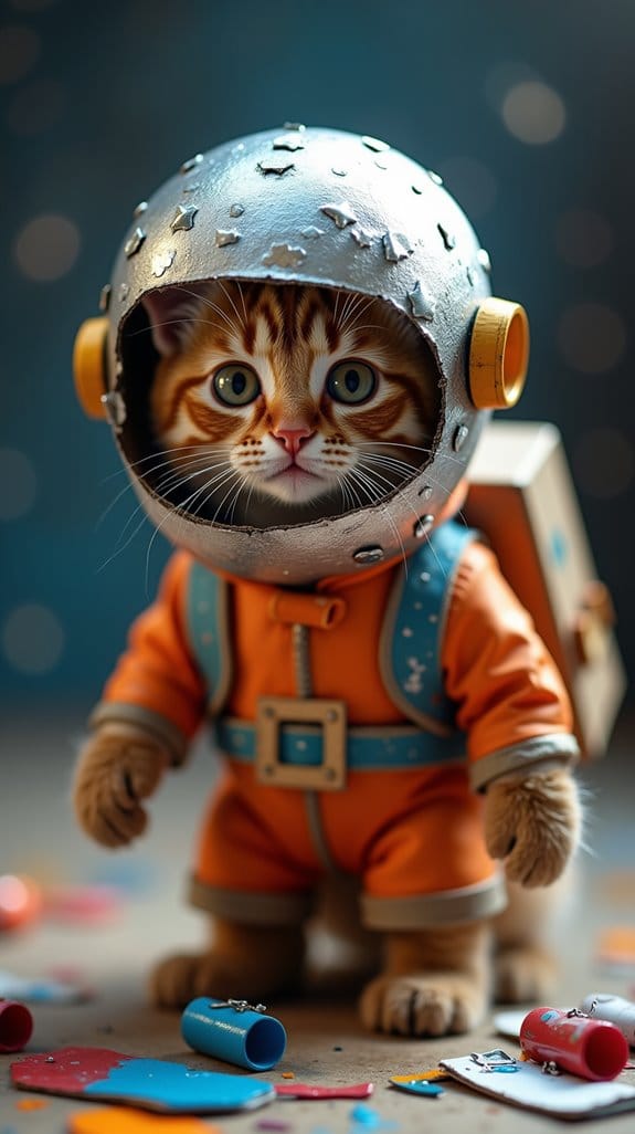 space cat costume crafting