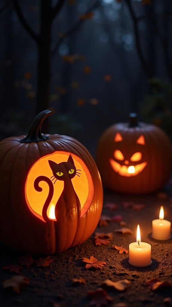 spooky cat eyes glow