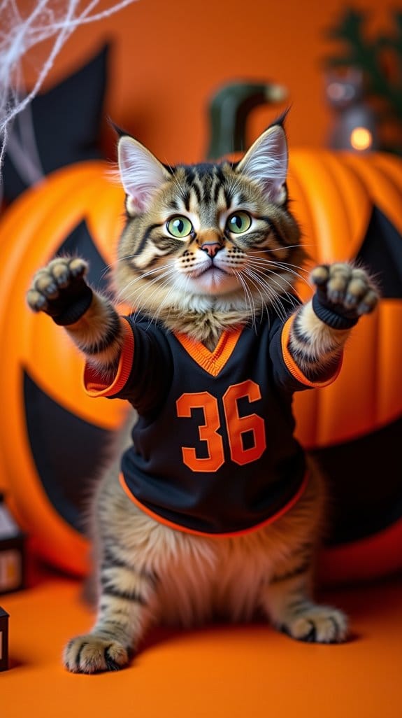 sports themed halloween cat costume