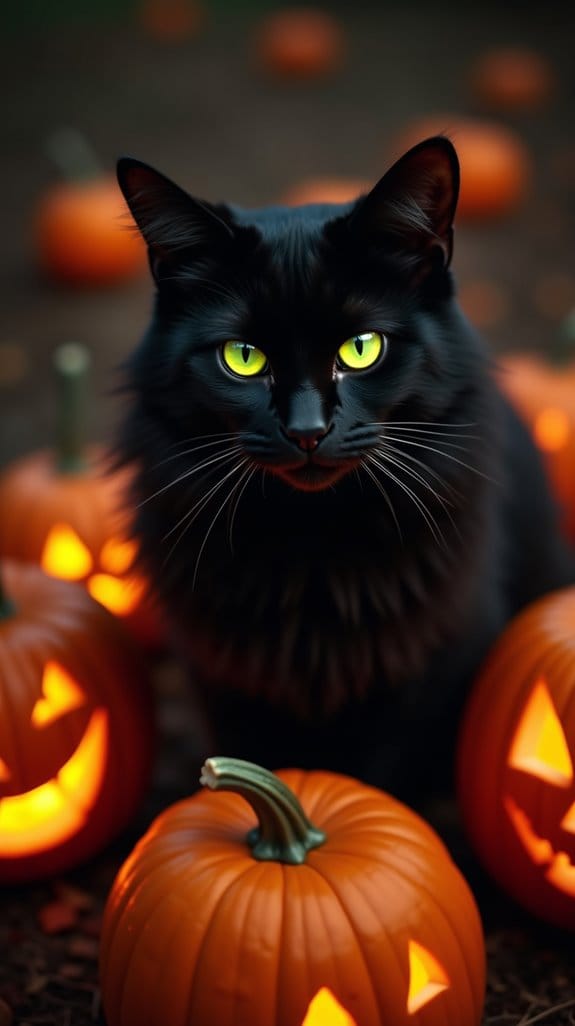 striking black cat design