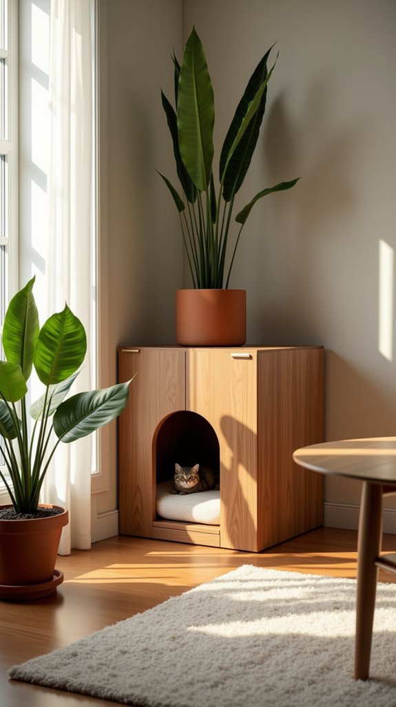stylish corner litter enclosure