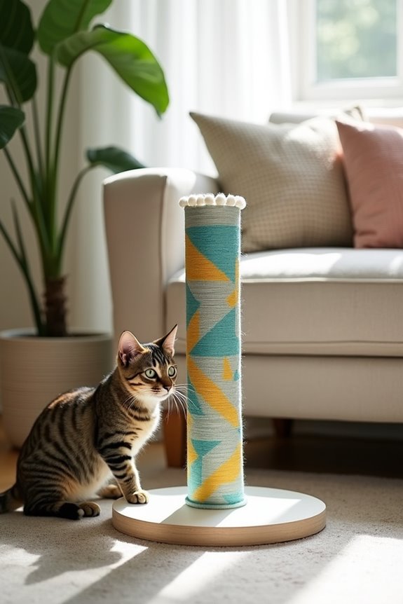 stylish diy scratching post