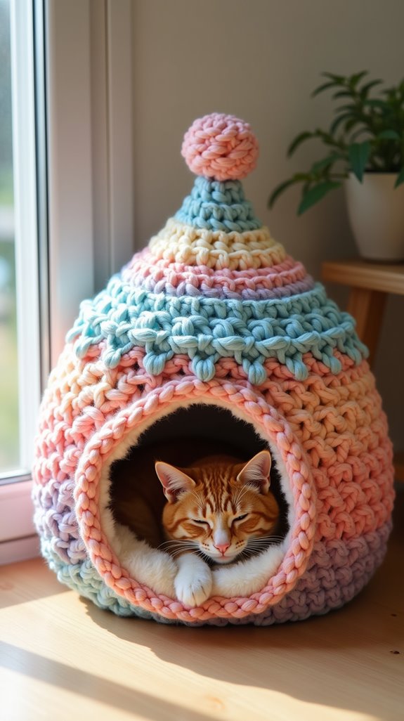 stylish geometric cat retreat