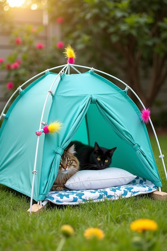 stylish outdoor cat haven