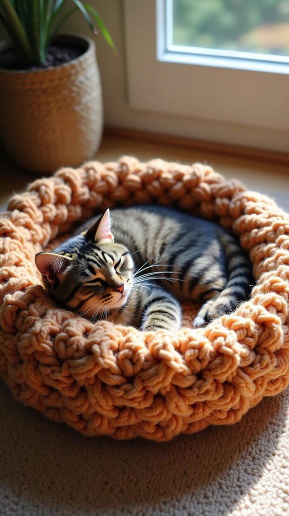 textured cat pillow creation