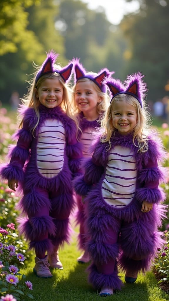 vibrant cheshire cat outfit
