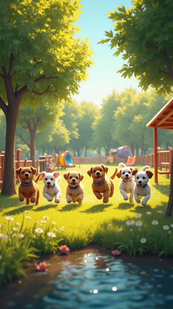 vibrant dog park features