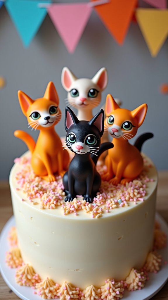 whimsical cat head toppers