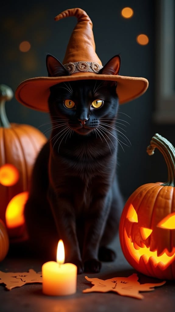 whimsical cat pumpkin carving