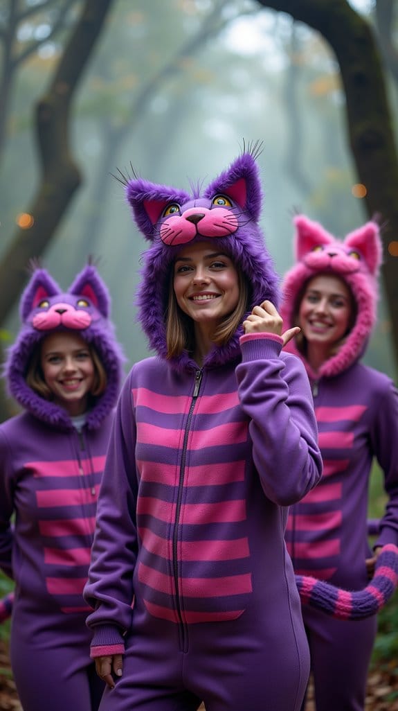 whimsical cheshire cat costuming