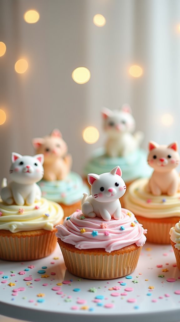 whimsical kitten themed cake delight