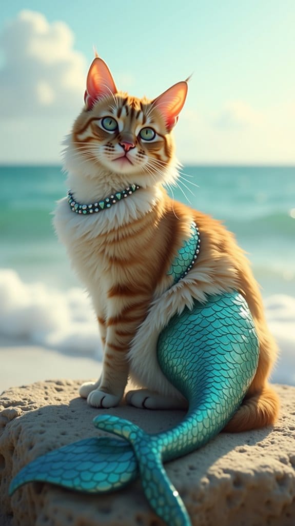 whimsical mermaid cat costume