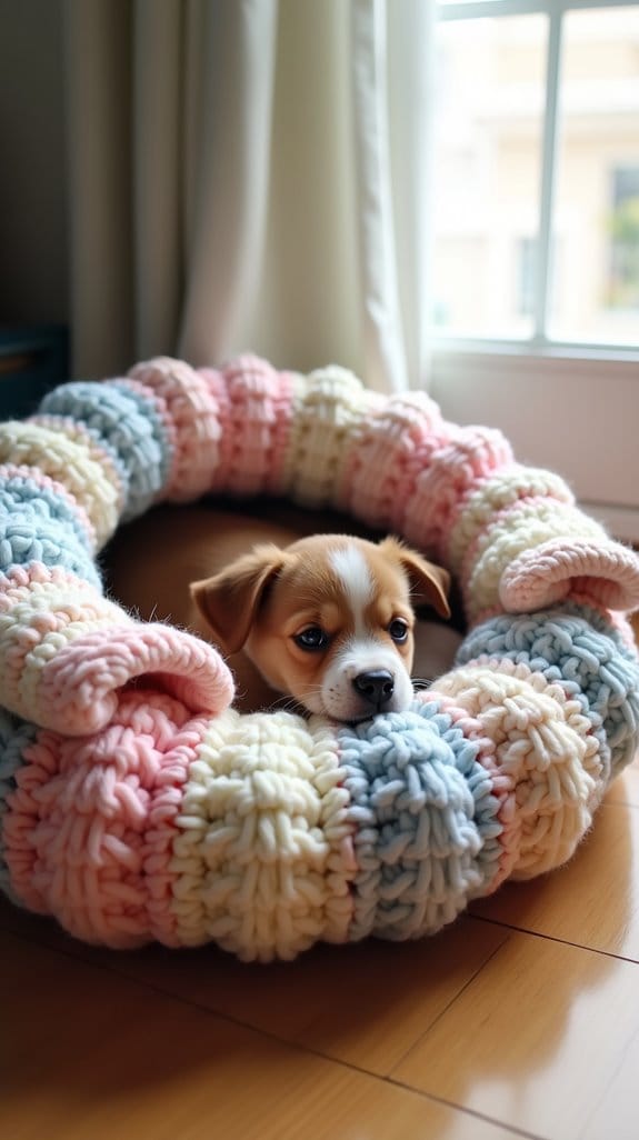 adjustable crochet dog bed