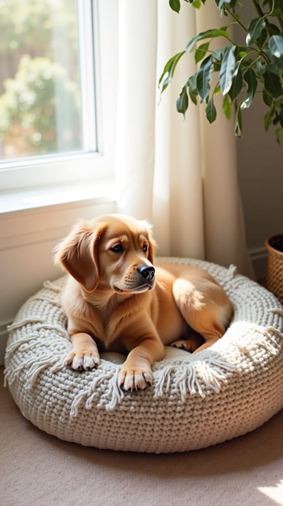 beginner friendly crochet dog bed