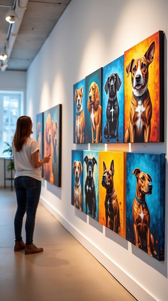 bold and vibrant dog art