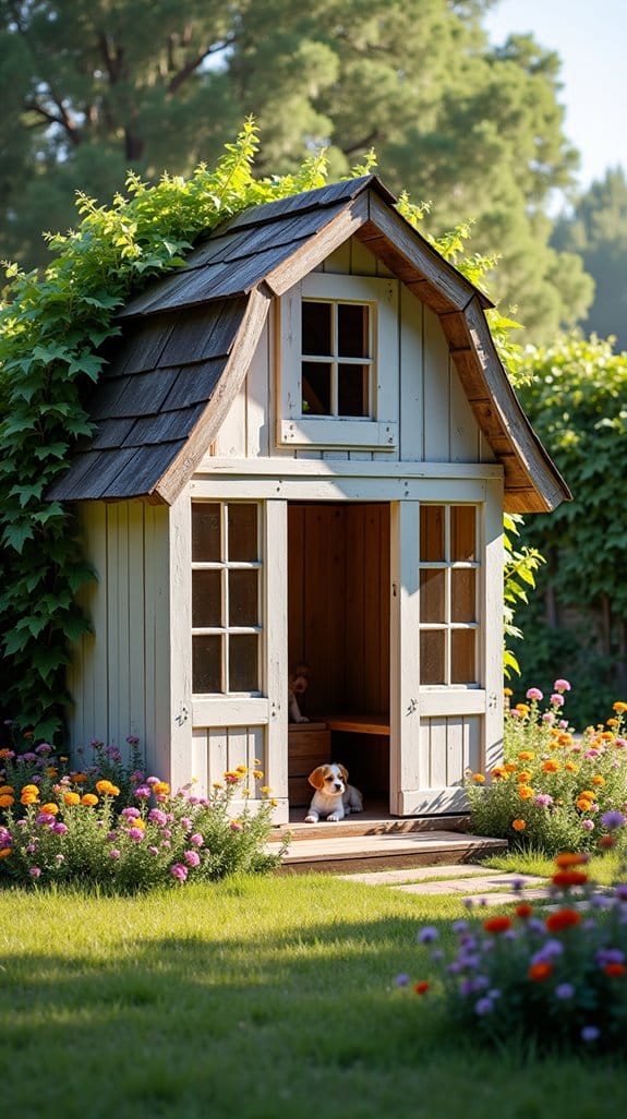 charming rustic dog house