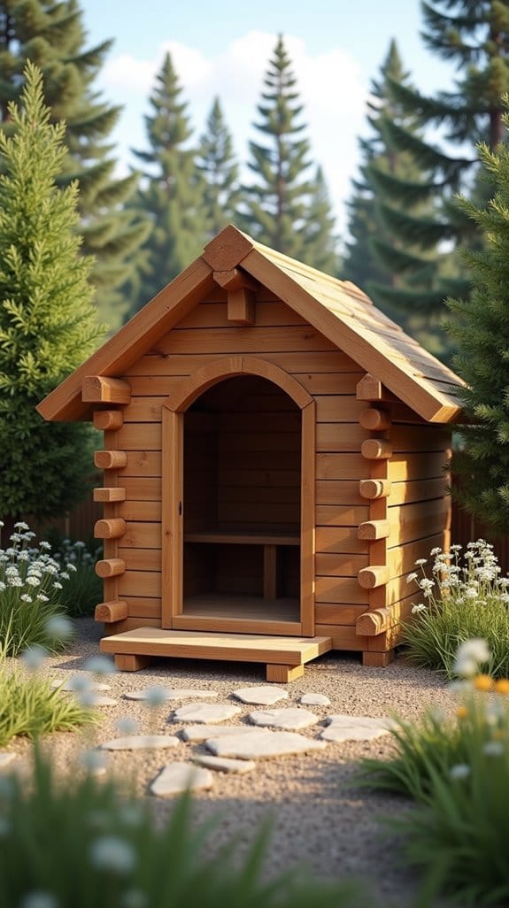 charming rustic dog house