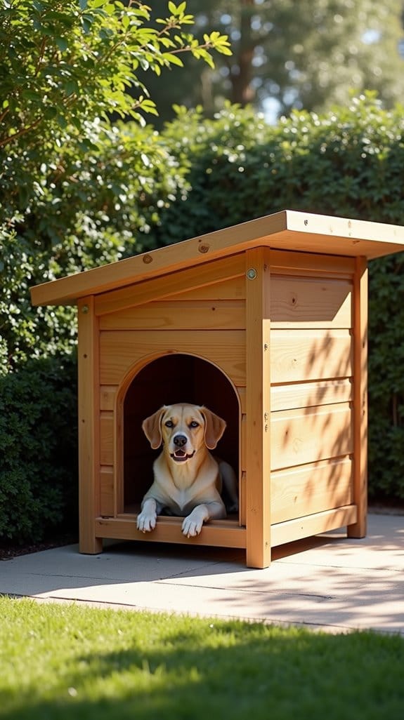chic slanted roof dog houses