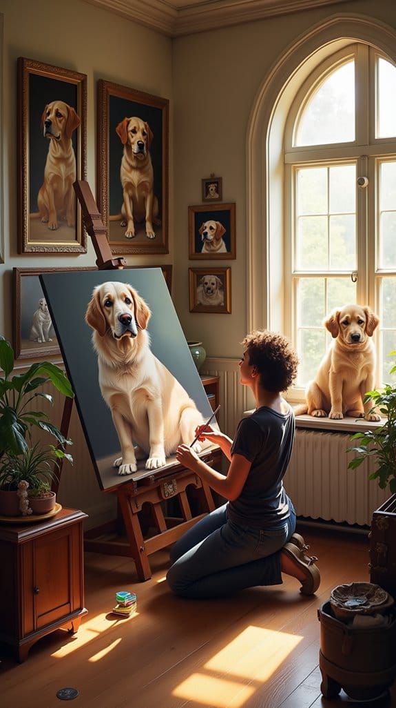 commissioning a dog portrait