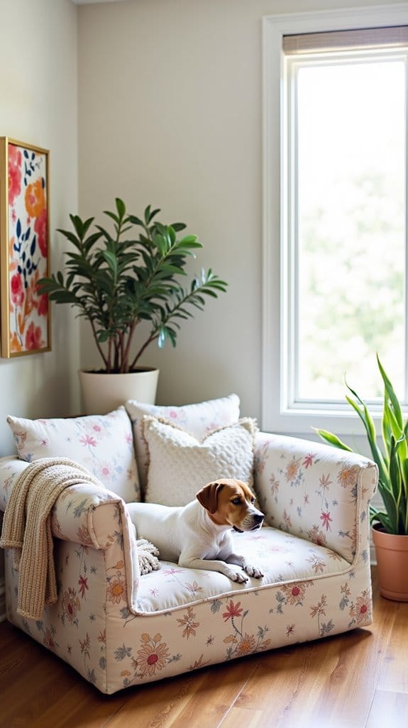 coordinated dog bed decor