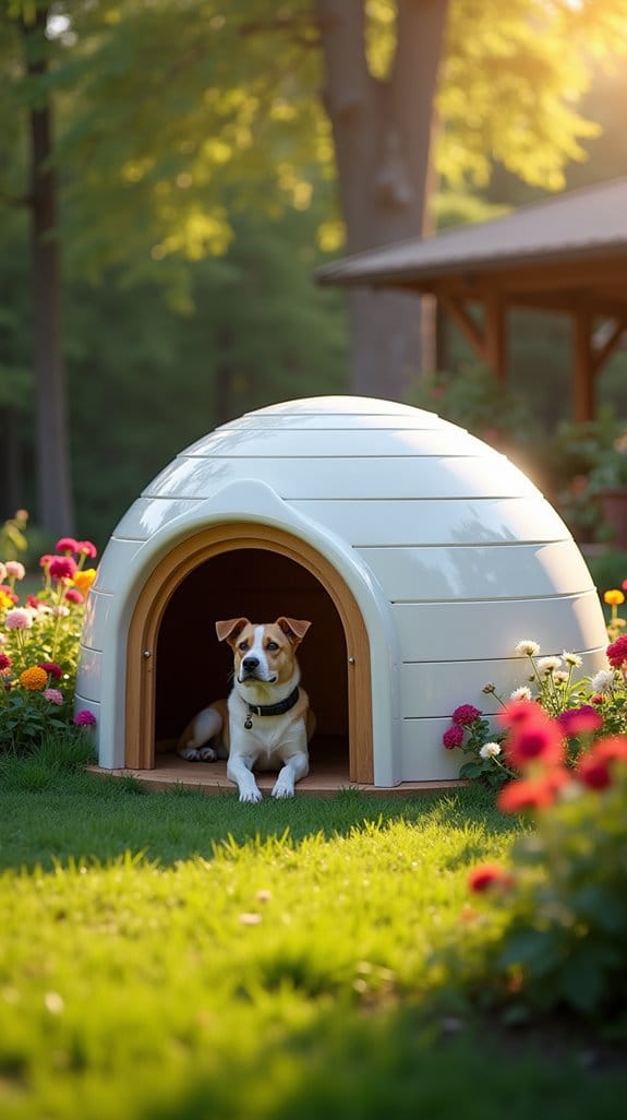 cozy igloo style dog house
