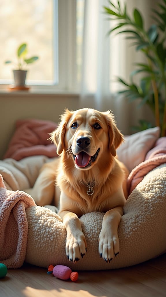 cozy indoor dog portraits