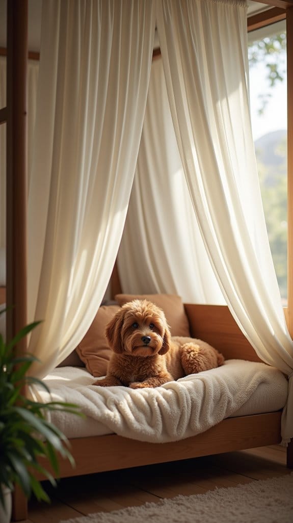 cozy under bed dog retreat