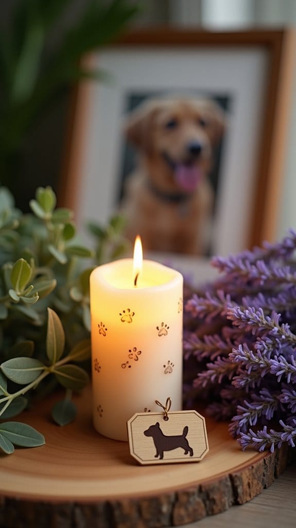 custom dog memorial candle