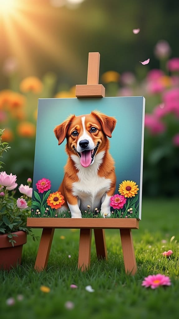 custom portrait of dog