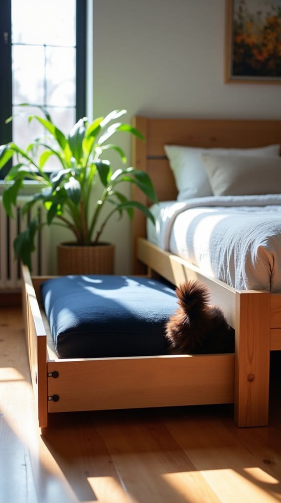 custom slide out dog bed