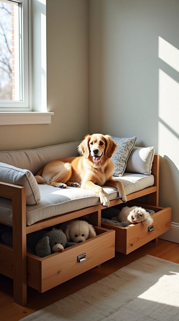 diy dog bed with storage