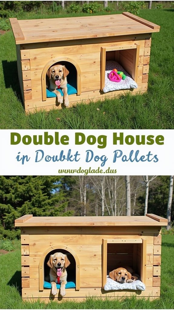 diy double dog house