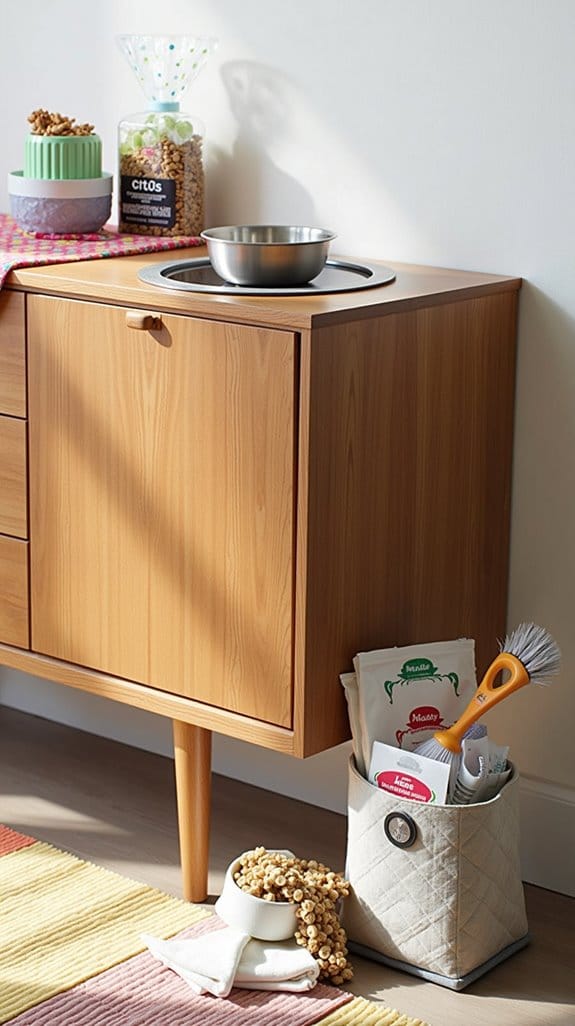 dog food cleaning station