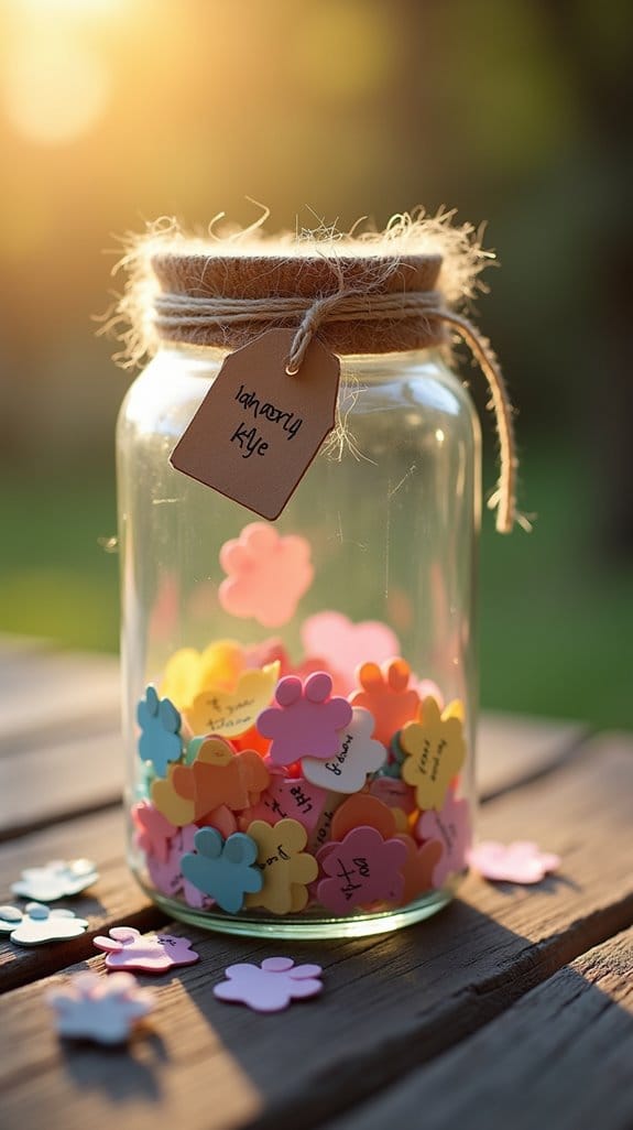 dog themed memory jar