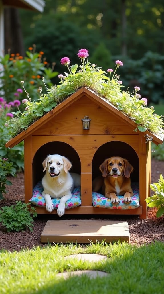 eco friendly double dog houses