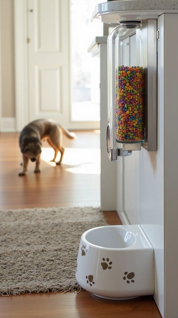 efficient dog food dispensing